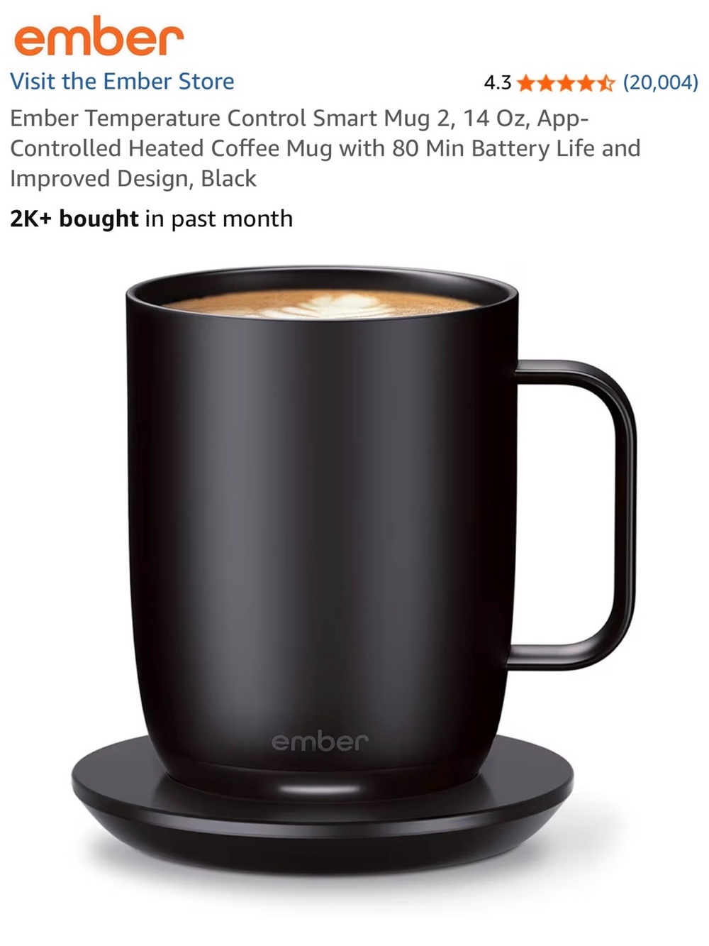 Ember Temperature Control Smart Mug 2 – Black